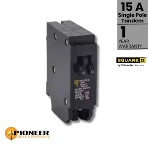 Homeline AC Breaker - 15A / Single Pole Tandem / 120-240 Volt | Pioneer Solar and Renewables Inc.