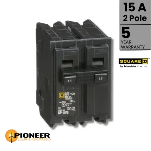 Homeline AC Breaker - 15A / 2 Pole / 120-240 Volt | Pioneer Solar and Renewables Inc.