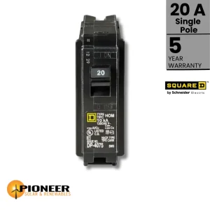 Homeline AC Breaker - 20A / Single Pole / 120-240 Volt | Pioneer Solar and Renewables Inc.