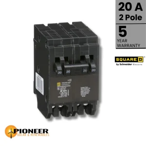 Homeline AC Breaker - 20A / 2 Pole / 120-240 Volt | Pioneer Solar and Renewables Inc.