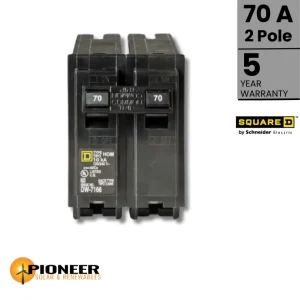 Homeline AC Breaker - 70A / 2 pole / 120-240 volt | Pioneer Solar and Renewables Inc.