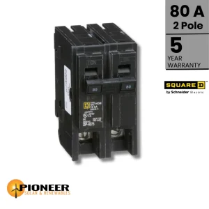 Homeline AC Breaker - 80A / 2 pole / 120-240 volt | Pioneer Solar and Renewables Inc.