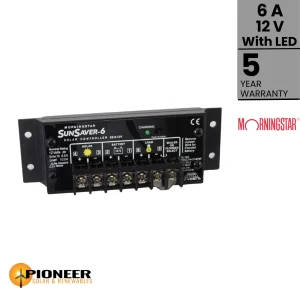 Morningstar 6A SunSaver PWM Charge Controller with LED Indicator