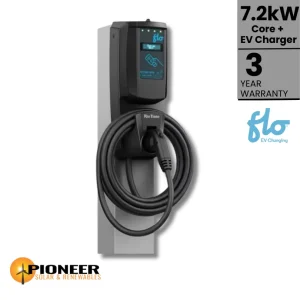 Flo 7.2 kW Core+ Level 2 Commercial Networked EV Charger - Pioneer Solar and Renewables Inc. brings cutting-edge networked EV charging solutions for commercial environments.