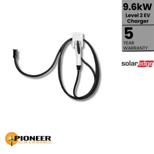 Solar Edge 9.6 kW Level 2 EV Charger Cable - Pioneer Solar and Renewables Inc. offers high-performance EV charging solutions for sustainable energy.