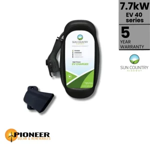 Sun Country EV40 Series 7.7 kW Ruggedized Level 2 EV Charger - Pioneer Solar and Renewables Inc. offers durable and efficient EV charging solutions for sustainable energy.