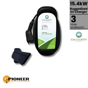 Sun Country EcoShare Lite EV80R 15.4kW/7.7kW Ruggedized EV Charger(s) - Pioneer Solar and Renewables Inc. offers robust and efficient EV charging solutions.