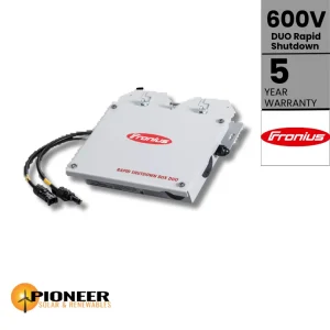 Fronius DUO Efficient Rapid Shutdown Box - Pioneer Solar and Renewables Inc. offers cutting-edge solar solutions for enhanced safety and efficiency.