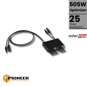 SolarEdge 505W Optimizer - Pioneer Solar and Renewables Inc. offers cutting-edge solar solutions for enhanced power optimization and efficiency.