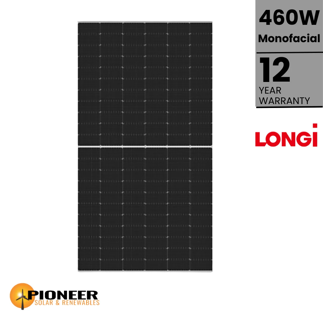 LONGi 460W Monofacial Solar Panel with 1400mm cables - Pioneer Solar ...