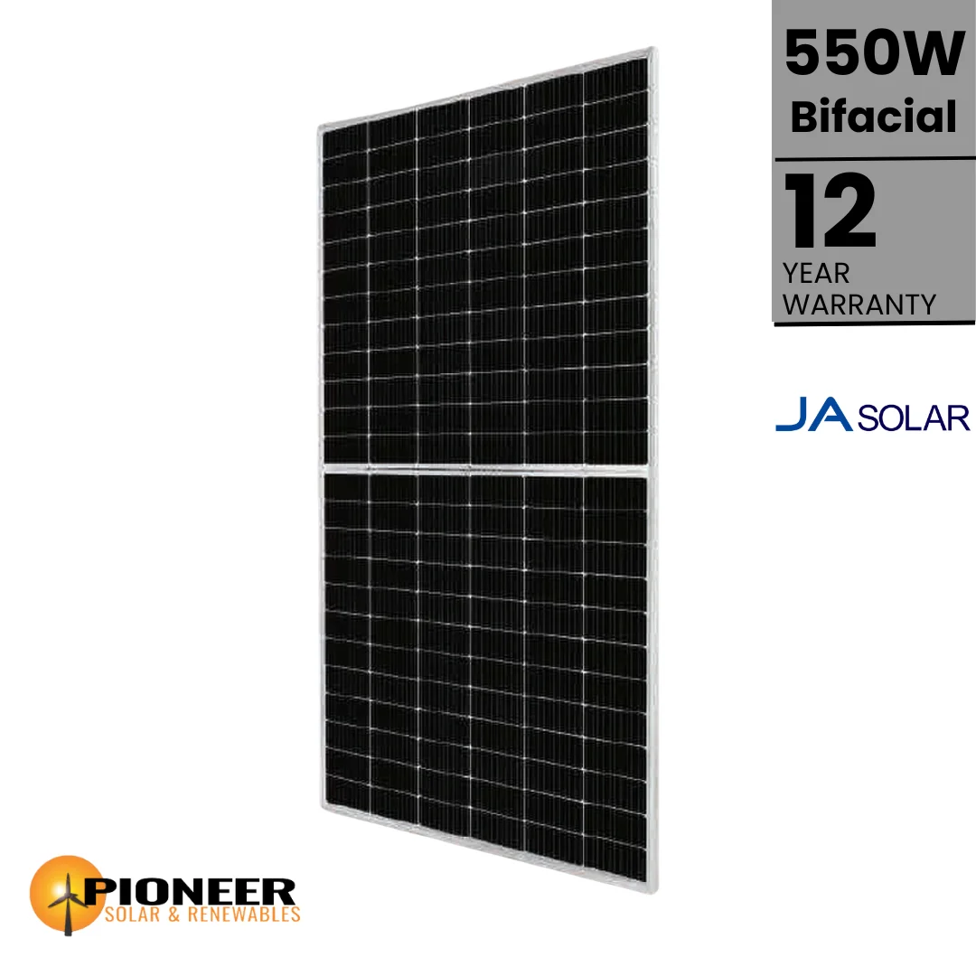 JA Solar 550W Bifacial solar Panel with 1300mm cables - Pioneer Solar ...